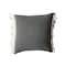 Hello Honey® 20" Teal Soft Cotton Pillow with Fringe